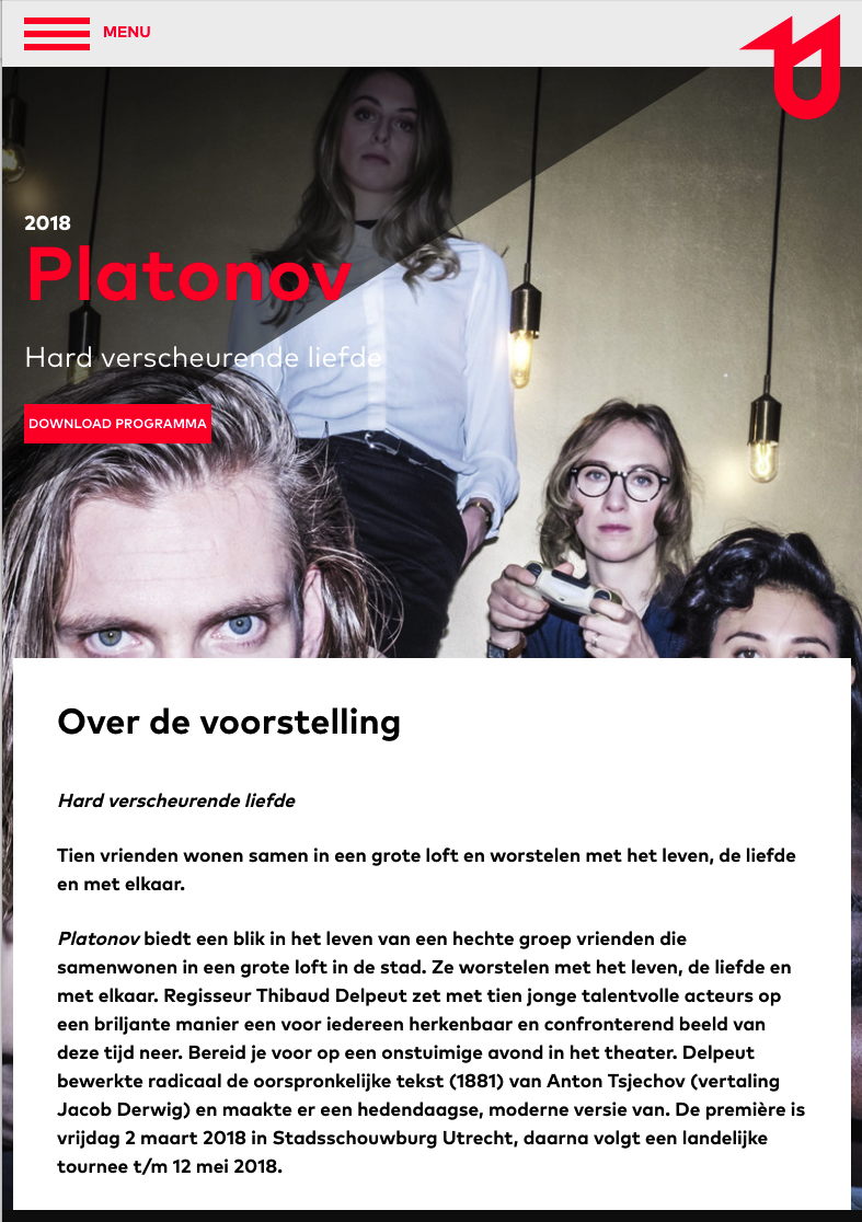 Platonov. Hard verscheurende liefde.